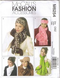6254 HEADBANDS HAT SCARVES NECK WARMER GLOVES PATTERN S-LG
